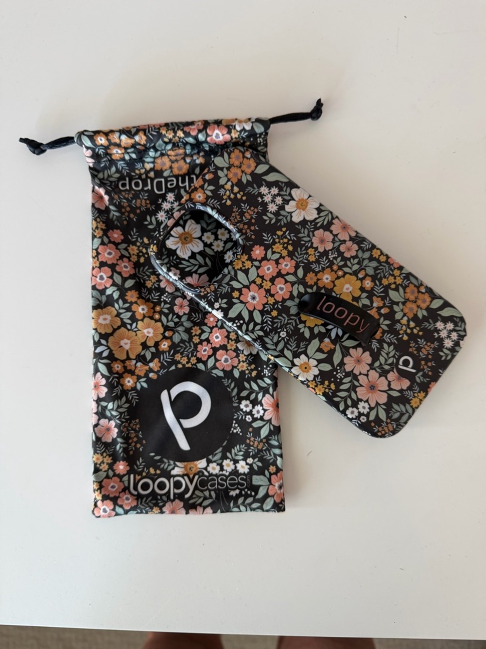 Loopy Phone Cases with Pouches - Black Floral, Pink, Clear - Picture 6 of 10